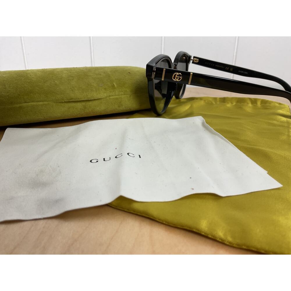 Gucci GG0638SK Havana Celluloid Ladies Sunglasses‎ in Black 53mm Cat Eye - Picture 4 of 8